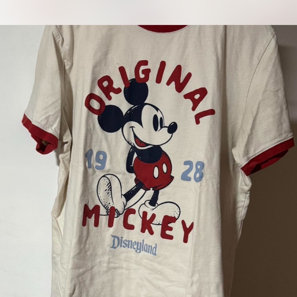 Disney White T-Shirt with Blue Logo